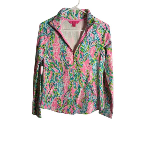 Lilly Pulitzer Unicorn Of The Sea UPF 50+ Skipper Popover Jacket Size XS - Picture 2 of 6